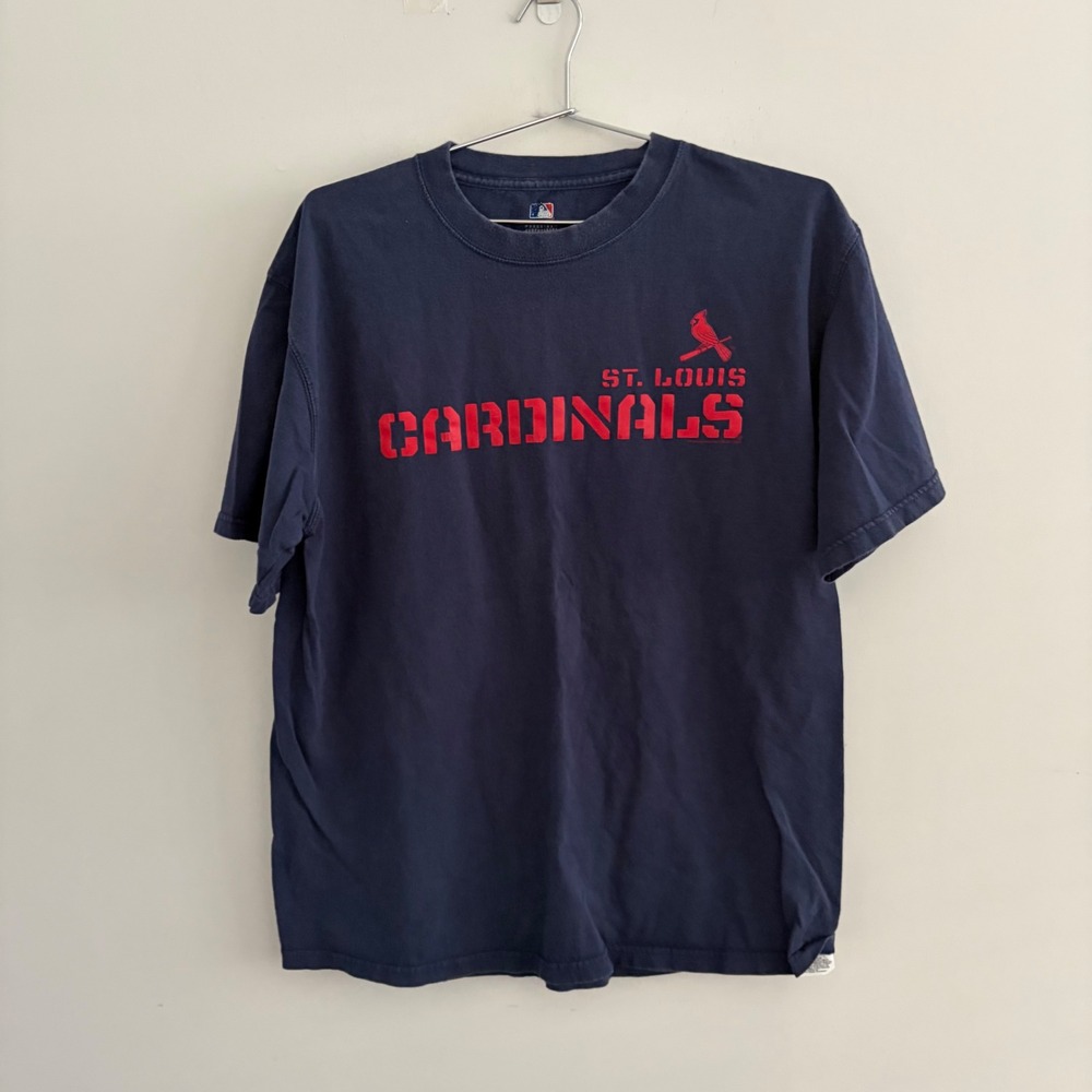MLB St. Louis Cardinals Navy Blue Short Sleeve Graphic T-Shirt Large
